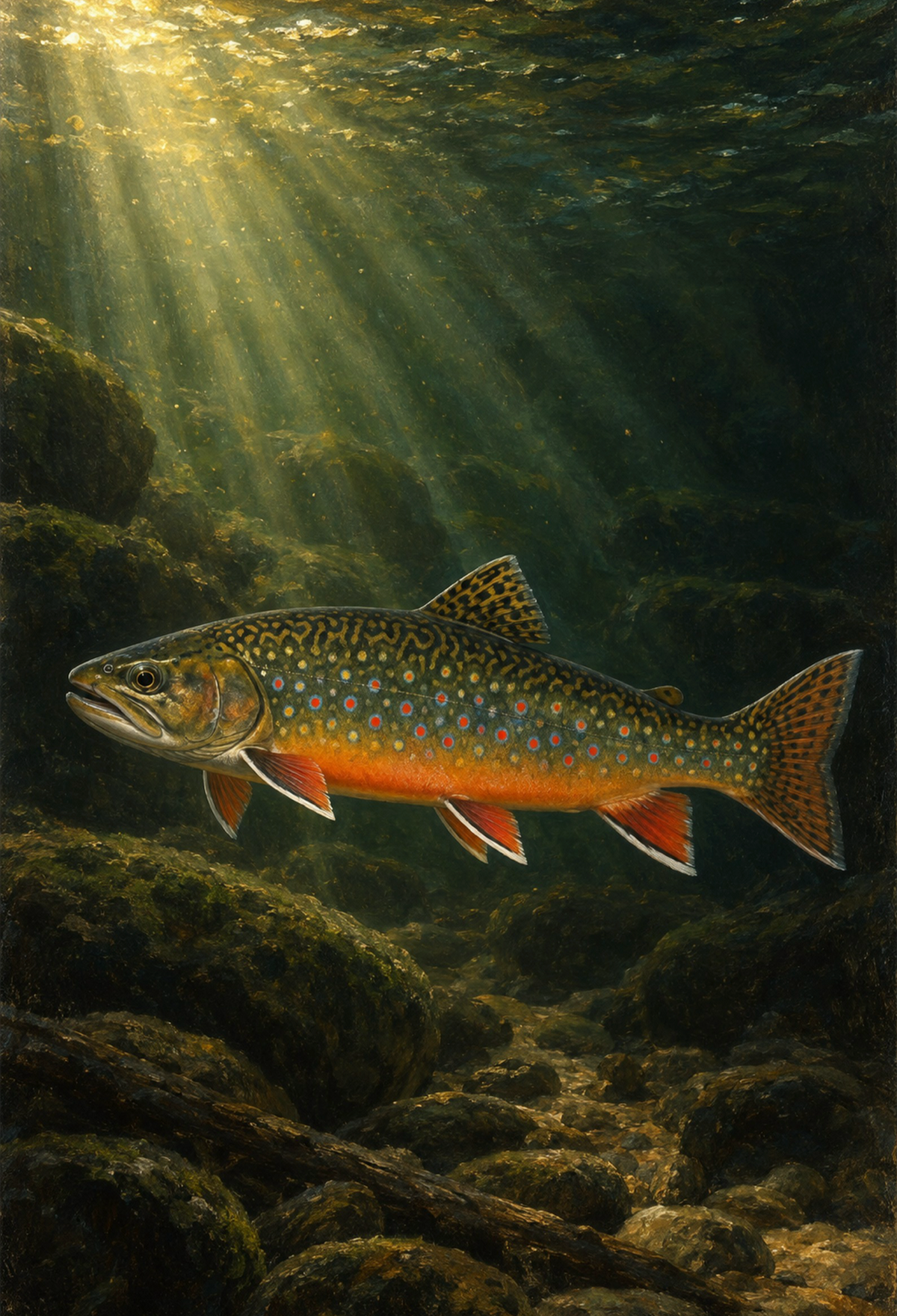 Brook Trout Fine Art Print — Wild Salvelinus Fontinalis | Northwoods Study No. 1 (Digital Download)